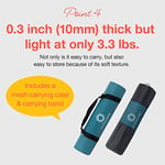 Primasole Yoga Matı - Çevre Dostu Malzeme, 1,3 cm kalınlık, Kaymaz Yoga Pilates Fitness Matı - Evde ve Spor Salonu Kullanımı İçin - 4 Renk Seçeneği - Taşıma Çantası ve Askısıyla Birlikte