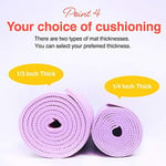 Primasole Yoga Minderi Taşıma Kayışı ile Evde ve Spor Salonunda Yoga, Pilates, Fitness ve Zemin Egzersizi için, Kaymaz, 9 renk - Seçenekler: 1/3 inch (8 mm), 1/4 inch (6 mm)