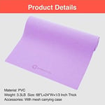 Primasole Yoga Minderi Taşıma Kayışı ile Evde ve Spor Salonunda Yoga, Pilates, Fitness ve Zemin Egzersizi için, Kaymaz, 9 renk - Seçenekler: 1/3 inch (8 mm), 1/4 inch (6 mm)