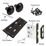 Prime-Line Products Classic Bronze E 2495 Mortise Keyed Knob – Kırık antik kilit setleri ve daha fazlası için mükemmel, 1-3/8 in-1-3/4 inç iç kapılar