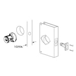 Prime-Line Recessed Door Reinforcer Entry 5.1cm - 0.3cm 7.6cm - 2.2cm W X 23cm H Stainless Steel Finish Stainless Ste