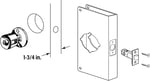 Prime-Line Recessed Door Reinforcer Entry 5.1cm - 0.3cm 7.6cm - 2.2cm W X 23cm H Stainless Steel Finish Stainless Ste