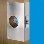 Prime-Line Recessed Door Reinforcer Entry 5.1cm - 0.3cm 7.6cm - 2.2cm W X 23cm H Stainless Steel Finish Stainless Ste