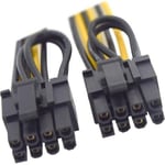 PrimeX PX-4302 6 Pin to 2x8 Pin PSU Ekran Kartı Güç Çevirici Kablo, PCI-E 6 Pin Dişi to 2 Adet 6+2 Pin Erkek GPU Power Splitter, 18AWG Bakır Mining Ekran Kartı Güç Kablosu, 20 cm