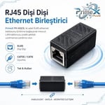 PrimeX PX-HQC6 RJ45 Dişi Dişi Ethernet Ara Aparatı, CAT5E/CAT6 LAN Kablo Birleştirici, Gigabit Network Kablo Uzatma Adaptörü, Modem Router Switch PC İçin RJ45 Dişi Dişi Coupler