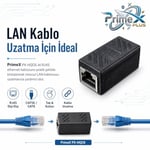 PrimeX PX-HQC6 RJ45 Dişi Dişi Ethernet Ara Aparatı, CAT5E/CAT6 LAN Kablo Birleştirici, Gigabit Network Kablo Uzatma Adaptörü, Modem Router Switch PC İçin RJ45 Dişi Dişi Coupler