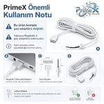 PrimeX PX-MAC2 MagSafe 2 Güç Adaptörü Kablosu, Apple MacBook A1425 A1435 A1465 A1502 Uyumlu, 5 Pin T Stili Manyetik Şarj Tamir Kablosu, 45W 60W 85W Adaptör İçin, 1.8 Metre