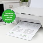 PrintWorks Yüzde 100 Geri Dönüşümlü Çok Amaçlı Kağıt, 9,1 kg, 92 Parlak, 8,5 x 11 inç, 3 paket 400 yaprak, toplam 1200 yaprak (00018-3), Beyaz