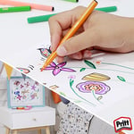 Pritt Keçeli Kalemler, çocuk dostu zararsız boya, su bazlı renkli kalem, silinebilir boya kalemi, dayanıklı kırtasiye malzemesi, 12 Renkli Paket - Seçenekler: 12'li, 12'li 3lü paket