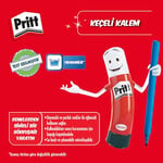 Pritt Keçeli Kalemler, çocuk dostu zararsız boya, su bazlı renkli kalem, silinebilir boya kalemi, dayanıklı kırtasiye malzemesi, 12 Renkli Paket - Seçenekler: 12'li, 12'li 3lü paket