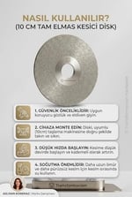 Profesyonel Full Elmas Disk 100mm - Granit, Seramik, Metal Kesme & Bileme Taşı 723178