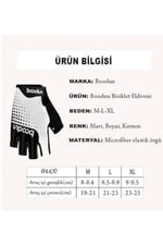 Profesyonel Mtb Bisiklet Eldiveni Siyah Beyaz