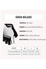 Profesyonel Mtb Bisiklet Eldiveni Siyah Beyaz