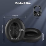 Profesyonel yedek kulak yastığı, Anker Soundcore Life Q20 ve Q20 BT kulaklık, hafızalı köpük ve protein deri ile uyumlu, siyah