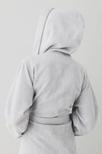 Profundo Robe Fog - Ekstra Yumusak, Modern ve Ozel Tasarim%100 Pamuk unisex Kapusonlu Bornoz