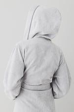 Profundo Robe Fog - Ekstra Yumusak, Modern ve Ozel Tasarim%100 Pamuk unisex Kapusonlu Bornoz