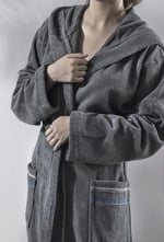 Profundo Robe Space - Ekstra Yumusak, Modern ve Ozel Tasarim%100 Pamuk unisex Kapusonlu Bornoz
