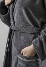 Profundo Robe Space - Ekstra Yumusak, Modern ve Ozel Tasarim%100 Pamuk unisex Kapusonlu Bornoz