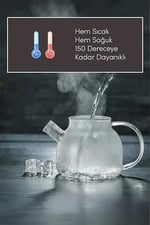 Promosyonca Borosilikat Cam Demlik, Bambu Kapaklı, Süzgeçli, 1000 ml, Isıya Dayanıklı, Çay Kahve Bitki Çayı için, Cam Çaydanlık (Düz)