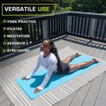 ProsourceFit klasik yoga matı 3 mm kalınlığında, ekstra uzun 183 cm, kaymaz tutuşlu, yoga, pilates ve egzersiz için hafif fitness matı
