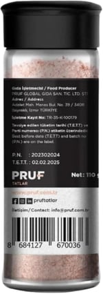 Pruf Himalaya Tuzu Öğütülmüş 110 Gr Cam Şişe