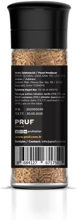 Pruf Kimyon Tane/Cumin Seeds 45 Gr. Sağlıklı Cam Şişe