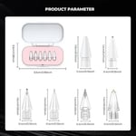 PSR Aksesuar Apple Pencil Uyumlu Yedek Kalem Uçları – 6’lı Set | Özel Taşıma Kutulu (Pembe)