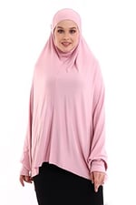 Pudra Hazır Pratik Sultanbaş Tesettür Kollu Penye Sufle Eşarp Hijab