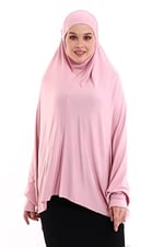 Pudra Hazır Pratik Sultanbaş Tesettür Kollu Penye Sufle Eşarp Hijab