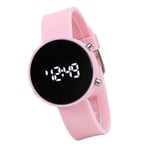 Pudra Pembe Led Büyük Kız Çocuk Kol Saati ST-304040