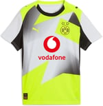 Puma Borussıa Dortmund 25/26 Genç Deplasman Forması,Silver Mist-Yellow Alert 7-8 Yaş