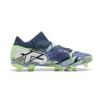 PUMA Erkek/Unisex FUTURE 7 MATCH FG/AG-Gray Skies-PUMA White-Fizzy Apple Mid Boot 40