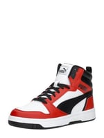 PUMA Erkek/Unisex Puma Rebound V6 Mid Jr-PUMA White-PUMA Black Mid Boot 36 39383102
