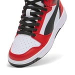 PUMA Erkek/Unisex Puma Rebound V6 Mid Jr-PUMA White-PUMA Black Mid Boot 36 39383102