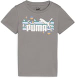 PUMA ESS+ SUMMER CAMP Tee Unisex Çocuk Tişört, Turquoise Surf, 4-5 Yaş