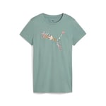 PUMA GRAPHICS Floral Cat Logo Tee Tişört Kadın
