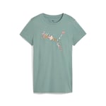PUMA GRAPHICS Floral Cat Logo Tee Tişört Kadın