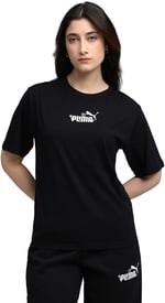 PUMA Kadın ESS NATURE 2.0 Relaxed Tee T-shirt PUMA Black M