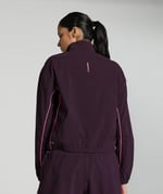 PUMA Kadın RUN FOR HER WOVEN 1/2 ZIP-Midnight Plum-Sunset Glow Woven Jackets L