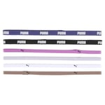 PUMA Kadın TR ESS Hairbands Saç Bandı, PUMA Black-Blue Crystal-Wild Berry-Cool Weather-Dark Clove, Tek Beden