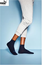 PUMA Plain Recycled Cotton Quarter Çorap Üniseks Yetişkin