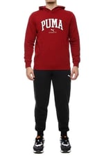 Puma Squad Erkek Eşofman Takımı, Kapüşonlu, Kırmızı, S Beden