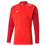 PUMA Teamcup antrenman tişörtü, 1/4 fermuarlı Slim Fit Top Erkek