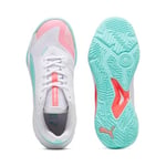 PUMA Üniseks Solarstrike III W+ İç Mekan Court Shoe, White-Electric Nane Yeşili, 48 EU, Puma Beyaz Elektrikli Nane, 48 EU