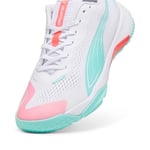 PUMA Üniseks Solarstrike III W+ İç Mekan Court Shoe, White-Electric Nane Yeşili, 40 EU, Puma Beyaz Elektrikli Nane, 40 EU
