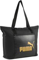 PUMA Unisex Yetişkin CAMPUS Shopper Shopper Çanta PUMA Black-Gold-No.1 Logo X
