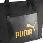 PUMA Unisex Yetişkin CAMPUS Shopper Shopper Çanta PUMA Black-Gold-No.1 Logo X