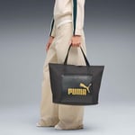 PUMA Unisex Yetişkin CAMPUS Shopper Shopper Çanta PUMA Black-Gold-No.1 Logo X