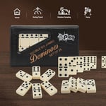 PUREPLAY Jumbo Klasik Domino Çift 6 Oyun Seti, Fildişi 28 parça Domino Seti Poatable PVC Kılıfta - Aile Geceleri, Parti Hediyeleri, Seyahat ve Her Zaman Kullanım, 2-4 Oyuncu