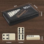 PUREPLAY Jumbo Klasik Domino Çift 6 Oyun Seti, Fildişi 28 parça Domino Seti Poatable PVC Kılıfta - Aile Geceleri, Parti Hediyeleri, Seyahat ve Her Zaman Kullanım, 2-4 Oyuncu